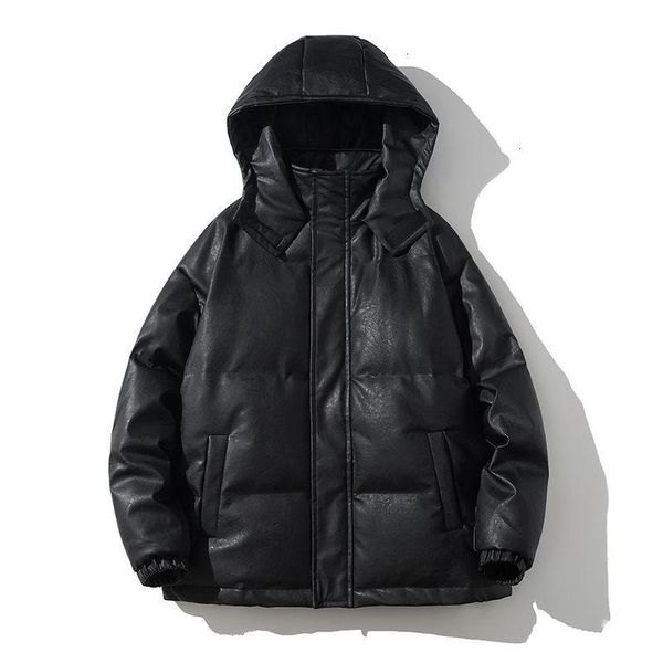 

men's down & parkas extfination casual oversize warm 2021 winter woman black solid color lint jacket streetwear man parka