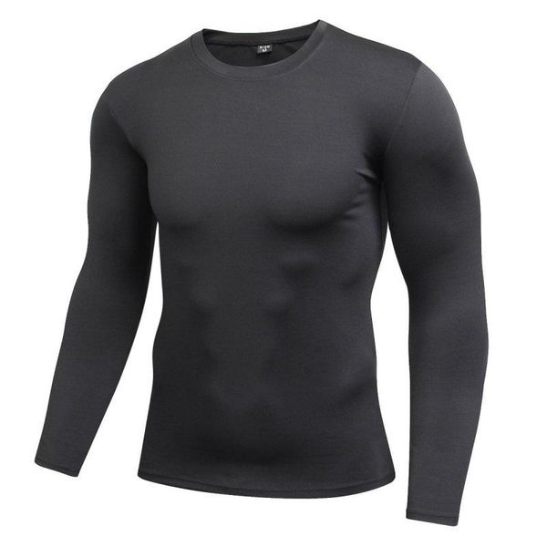 

fast quick dry sweat black red compression men's long sleeves physical layer male casual shirt men tees exercise, White;black
