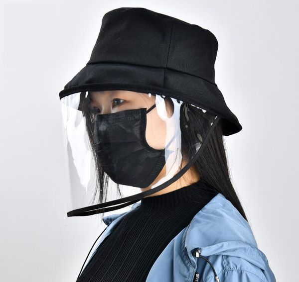 

bucket hat face shield adjustable full face cover isolation protective mask baseball cap prevent droplets protec sqctus homes2007
