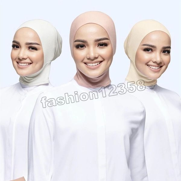 Cobertura completa Inner muçulmano Algodão Hijab Cabeça Islâmica Cabeça Chapéu Chapéu Underscarf Bone Bonnet Lenços Turco Cabeça Macio Cabeça de Envoltório Cabeça