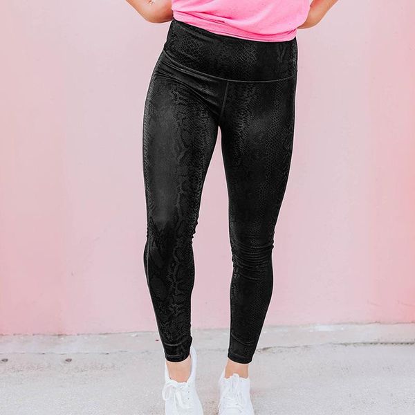 

new spring autumn woman bodycon pants serpentine printing streetwear pencil pants black casual trousers for women clothing 2021