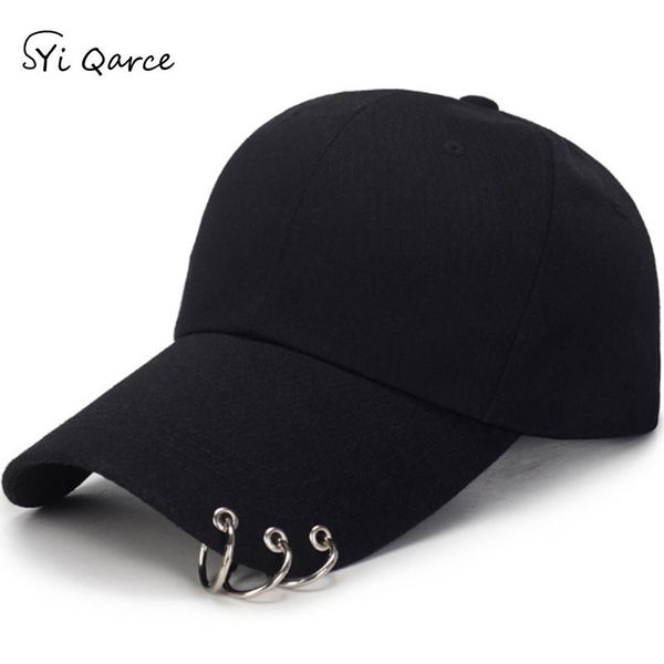 

syi qarce adjustable baseball hat with ring outdoor sports sun cap for women men fashion snapback hat nm434-36, Blue;gray