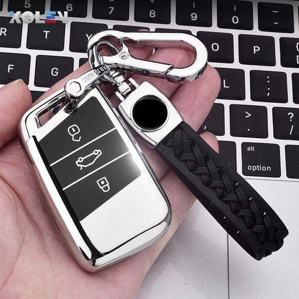 

new soft tpu car remote key case cover holder shell fob for skoda volkswagen vw magotan passat b8 golf superb a7 accessories