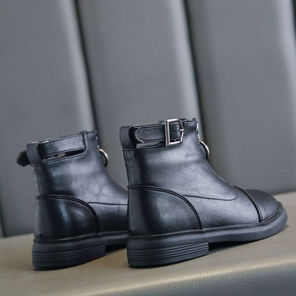 

children' 2020 new snow girls' autumn and martin winter plush cotton foreign sle short boots, Black;grey