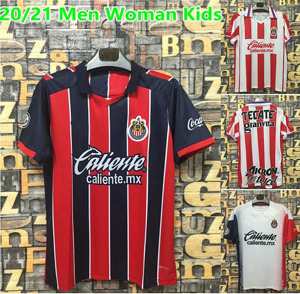 

size s-2xl mexico club chivas de guadalajara home 3rd away a.pulido lopez football shirts soccer jerseys 2020 woman men camesitas female kit, Black;yellow
