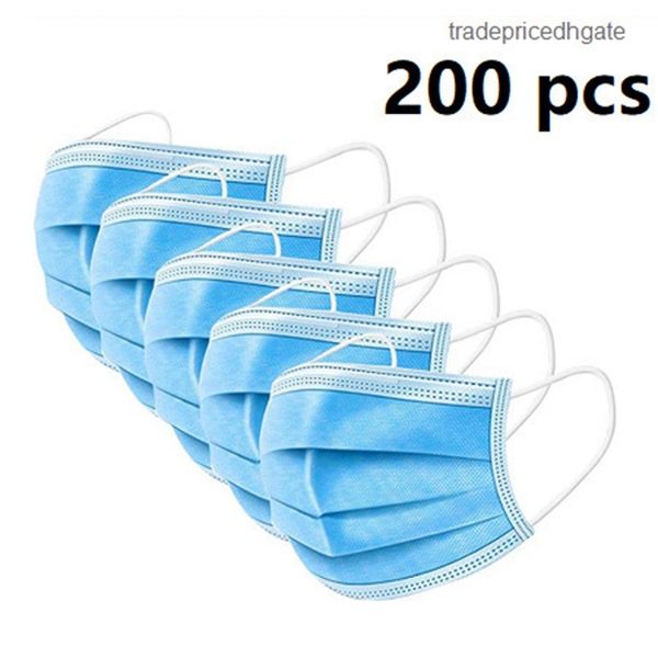 

fast mask 50factory delivery face mouth non 3-layer woven disposable anti-dust meltblown cloth earloops masks 3sdsm