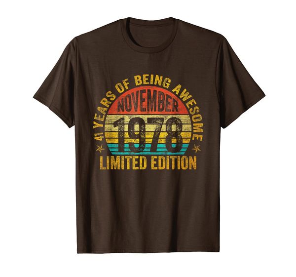 

november 1978 limited edition 41st birthday t-shirt gifts, White;black