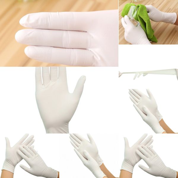 

factory4hh5white rubber protective non-slip laboratory 100pcs latex disposable gloves selling household cleaning pro
