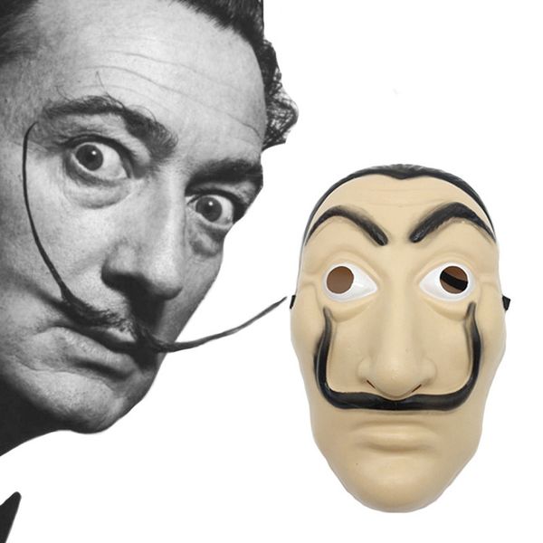 

1pc the money heist of house paper la casa de papel mask for men women salvador dali mask halloween carnival christmas dali mask