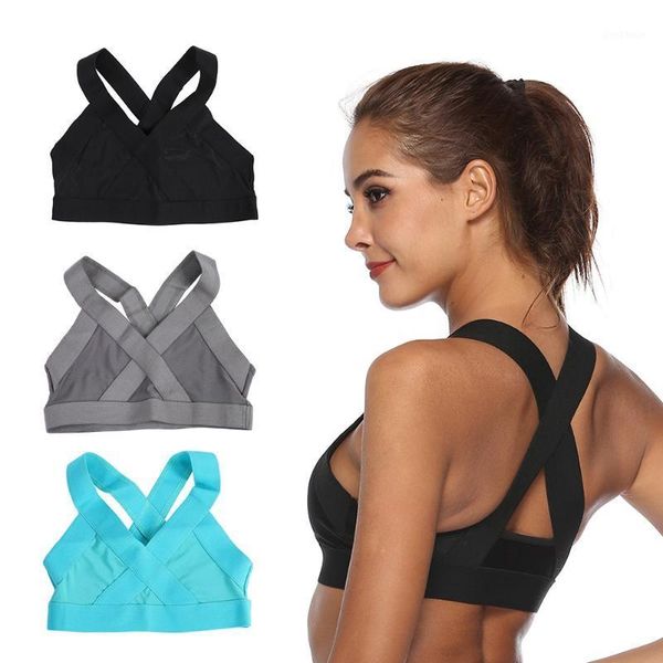 

running jerseys women yoga shirts breathable mesh shockproof gym sports bra solid seamless fitness sport bh vest1, Black;blue