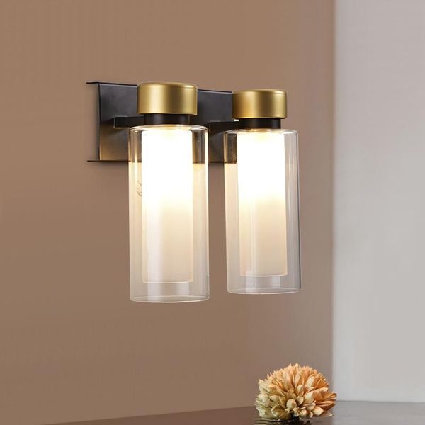 

post-modern led wall lights all copper personality nordic living dining room aisle staircase lamp bedroom bedside art luminaria