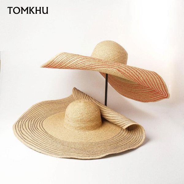 

new oversized edge ladies hat beach laffi straw hat women summer european and american fashion curling sun seaside holiday, Blue;gray