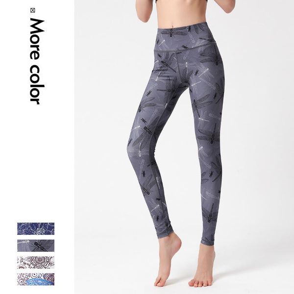 

yoga outfits taobo sports leggings print flower hip push up running gym wear elastic slim pants, White;red