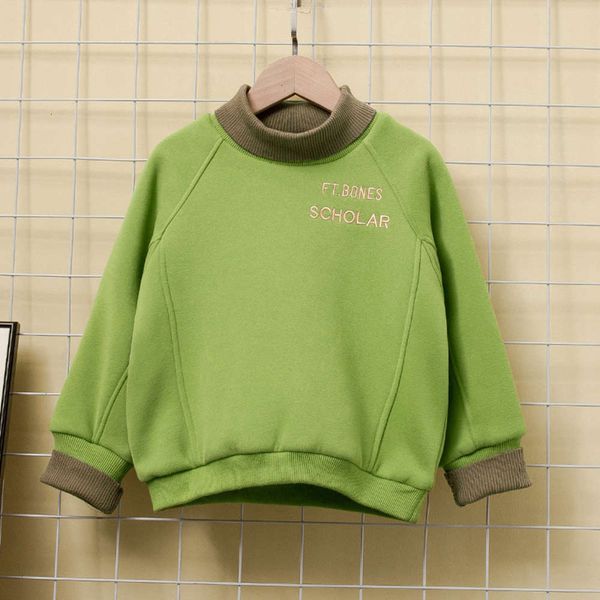 

plush boys' new children's and thickened clothing high collar sweater in 2020, Black