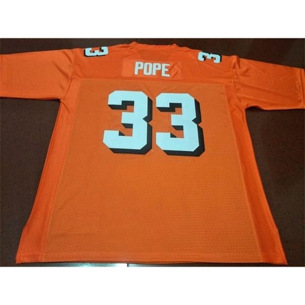 

121 bowling green state #33 pope jersey real full embroidery college jersey size s-4xl or custom any name or number jersey, Black