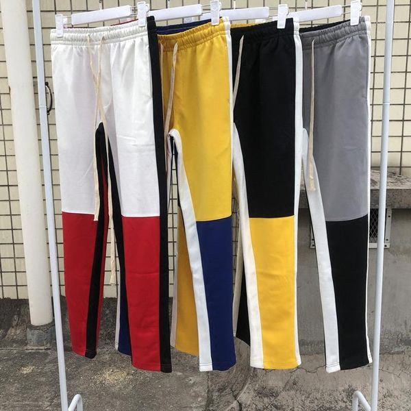 

new style color block patchwork harem pants joggers mens 2018 spring hip hop casual track pants fashion streetwear trousers1, Black