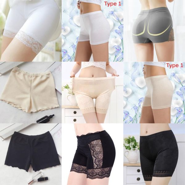 

summe women lace boyshorts women's stretch seamless boy shorts briefs safety underwear boxer brief, White;black