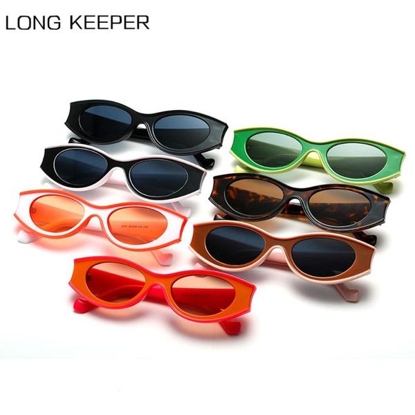

sunglasses fashion colorful cat eye women small oval sun glasses men vintage hip hop eyewear shades uv400 oculos, White;black