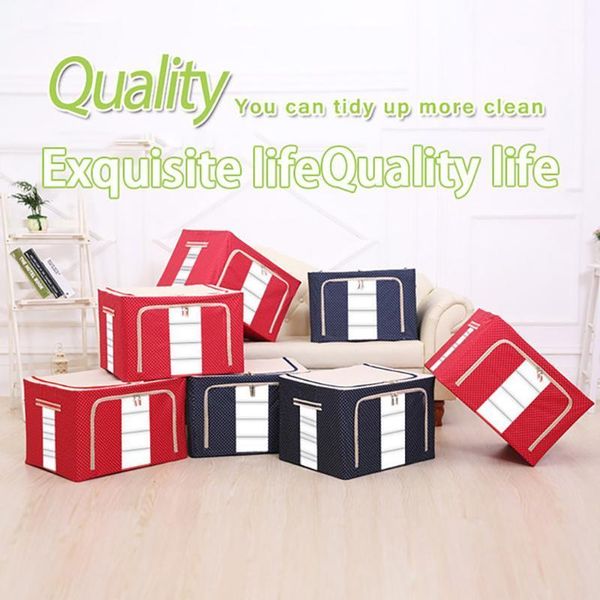 

oxfordclothes storage bag organizer with thick fabric for comforters 50x40x33cm large capacity sealed storage box organizer1