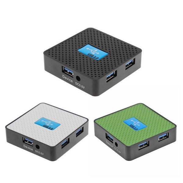 

алюминиевый внешний 4-портовый usb-концентратор 3,0 высокоскоростной адаптер разветвитель для ноутбука 65 * 65 * 17мм передача данных и пита