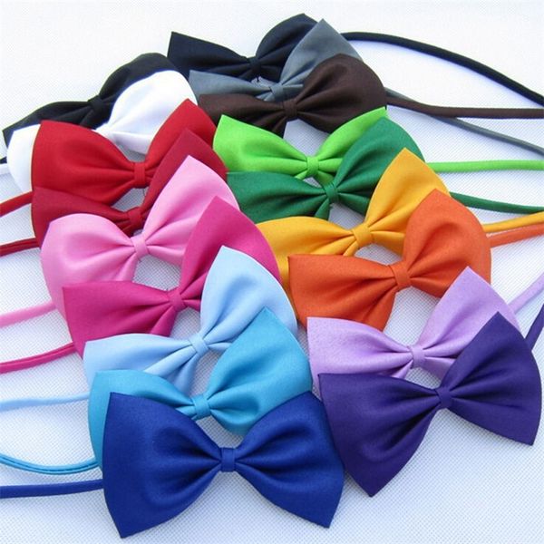 Mistura cores atacado 100 pçs / lote animal de estimação acessórios de grooming coelho gato cão gravata ajustável bowtie multicolor poliéster algodão lj201130