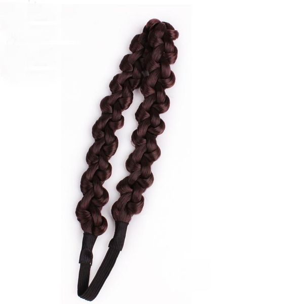 

2cm girls wig headband braids hair accessories women hairstyle plait braided hair band girls elastic hairband female bbyalf