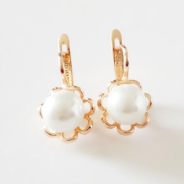 

pearl earrings big 585 gold earrings for women selling office luxury simulated pearl round women drop1, Silver