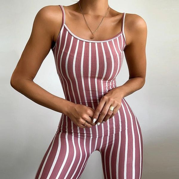 

striped slim biker plapysuits women strap sporty workout active wear fitness rompers sleeveless casual summer playsuit shorts1, Black;white