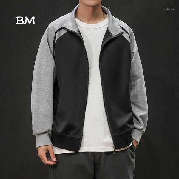 

japanese streetwear sports jacket spliced fashions coat korean style clothes harajuku mens jacket large size 5xl oversized1, Black;brown