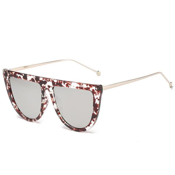 

2021 oloey brand women sunglasses new one-piece sunglasses for men women european american fashion trend driving round oculos, White;black