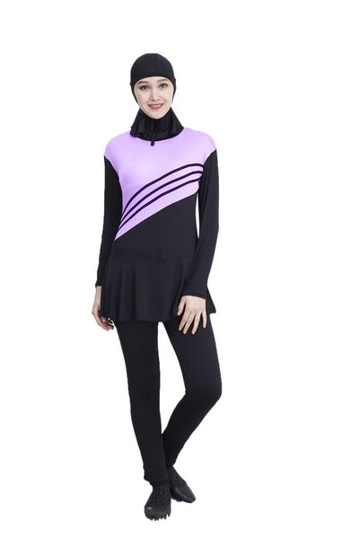 

2021 new arabic ladies conservative swimwear one-piece swimsuit l-5xl offshore beach pool home pap3, Red