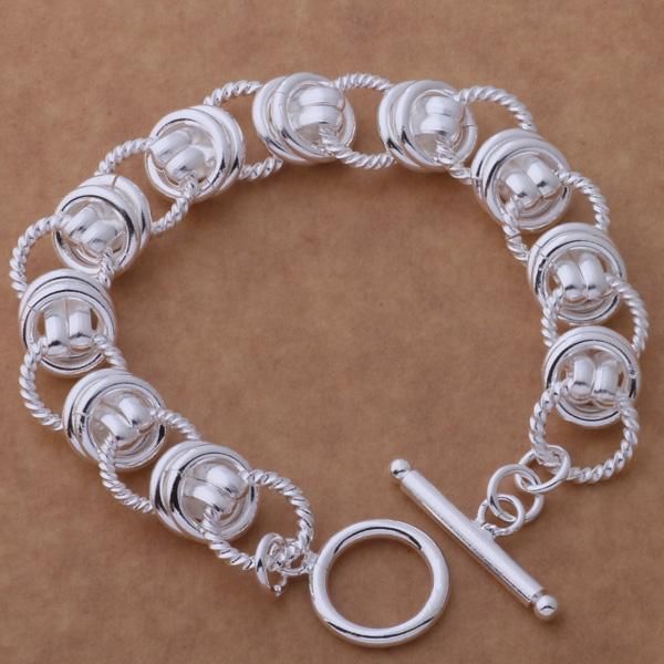 

new fashion silver plated jewelry circle bracelet for women yah210, Black