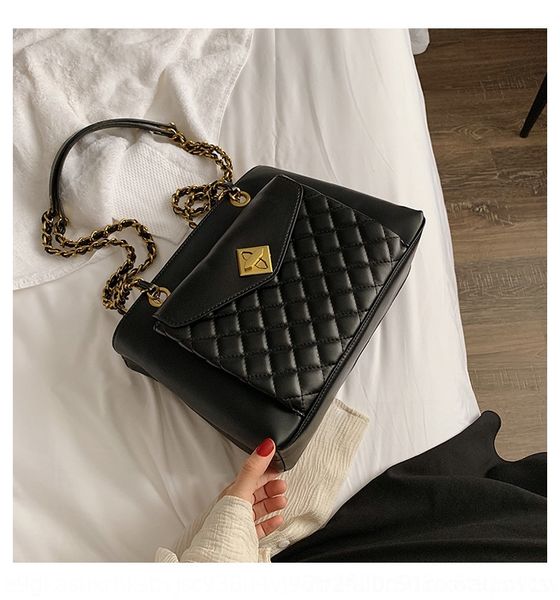 

cr4fo chain girl new korean style large capacity of style crossbar summer foreign 2019 big girl lingge big bag fresh lingge chain bag qce0x