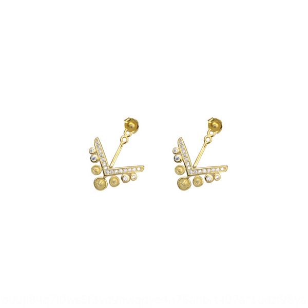 

handmade diy s925 silver v-shaped small earrings earrings ring set diy accessories pearl pearl accessories 1366