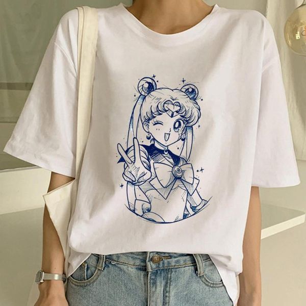 

new harajuku women t-shirt summer short sleeve tee fashion female t-shirts women kawaii cartoon tees shirt, White