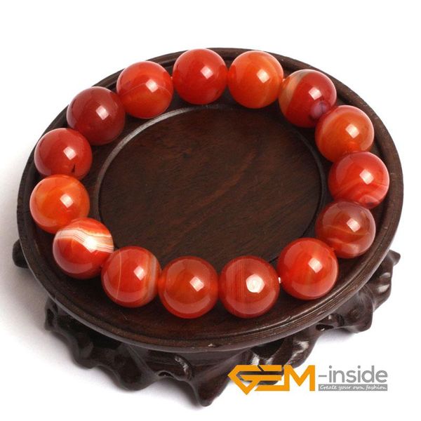

charm bracelets natural red sardonyx carnelian bracelet : 4mm to 14mm stone energy for women gift, Golden;silver
