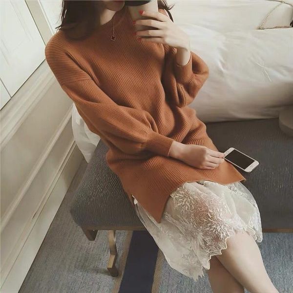 

black lace bottomed skirt with autumn and winter hem and patchwork skirt drop shipping high quality