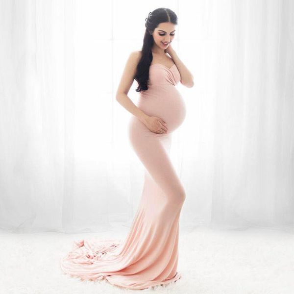 Hamilelik için Yeni Annelik Elbiseler Hamile Giysi Maxi Kıyafeti Kadın Gelinlik Seksi Fotoğraf Çekimi Fotoğraf Sahne Giyim LJ201123
