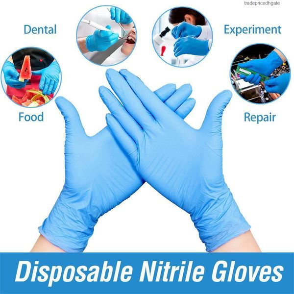 

nitrile 100pcs huge wholesale latex disposable household xl cleaning laboratory nail art tattoo anti-static gloves outlet