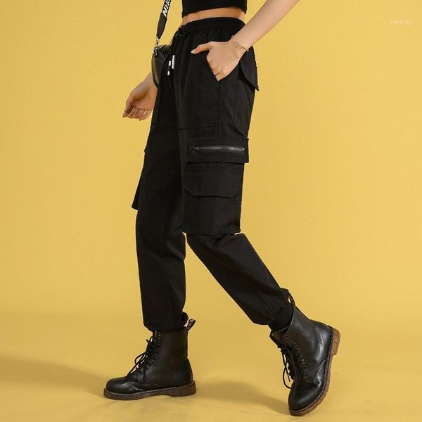 

fashion casual hip hop pants women loose harajuku hippie trousers summer full length black sweatpants1, Black;white