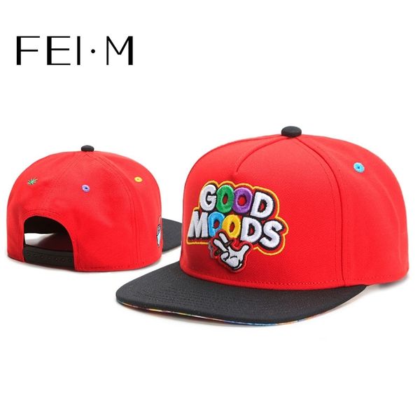 

fei  fashion good moods adjustable snapback cap red baseball cap outdoor casual sports sun basketball hat bone 201019, Blue;gray