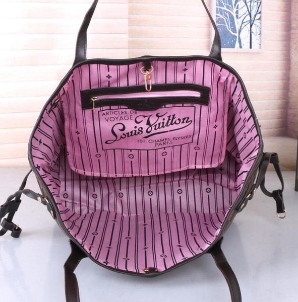 

new lady shopping bag pink for women tote oxidation leather shoulder bag fashion handbags presbyopic women purse classic messenger bag