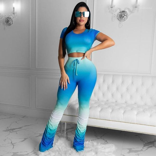 

bodycon two piece set and pants tracksuit women summer festival clothing sweat suits women matching set stacked leggings1, White