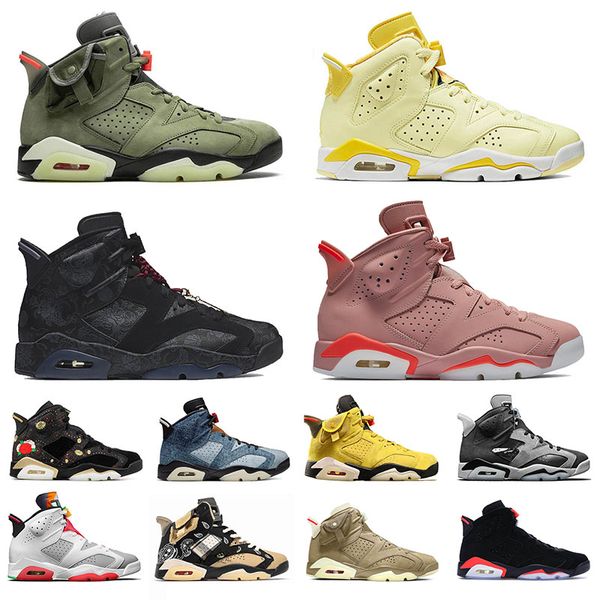 

jumpman 6 6s mens basketball shoes singles day floral women sneakers millennial pink cactus jack hare smoke grey sports sneakers trainers