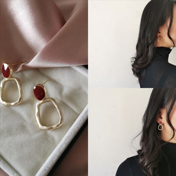 

z7au silver- gold air coffee bean earrings pea stud ji espresso bean coffee addict stud earrings tai spoon drape earring earrings, Golden