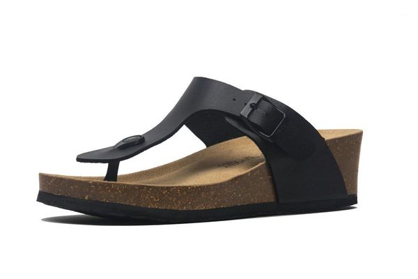 

14 style sell 2020 new summer women high-heeled beach cork flip flops slippers sandals womens shoes1, Black