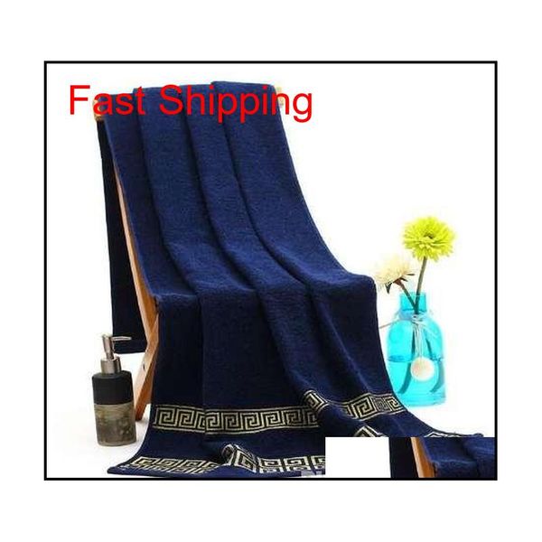 

luxury 100% cotton bath towel towel set 3pc/set brand serviette adulte embroidery large beach towels 70x140cm an jllzbh sinabag