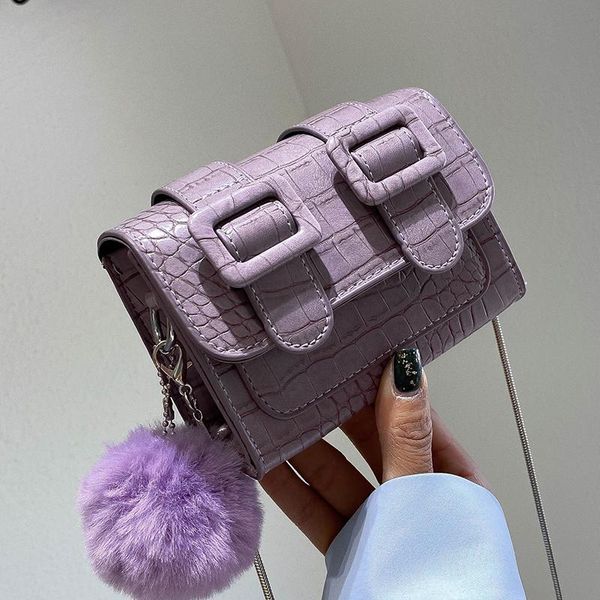 

crocodile pattern mini square crossbody bag 2021 fashion new leather women's handbag chain shoulder messenger bag