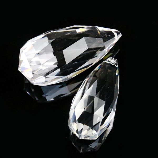 

fusiform drop suncatcher glass crystal chandelier prism pendant party ornament artwork diy craft supply lamp part 1hole 75 87mm h bbyhvf