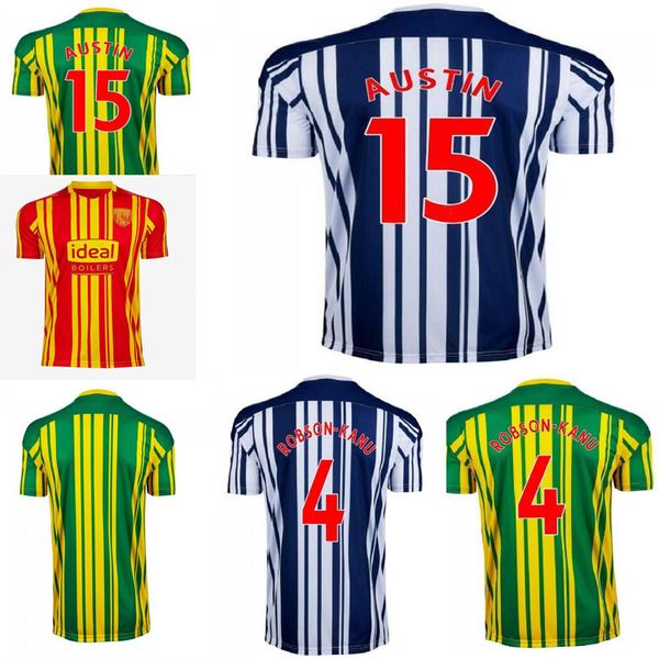 

20 21 21 west bromwich albion home jersey 2020 2021 выезд джерси камисетта дефю борси браун мужской + роберсон-кану униформа, Black;yellow